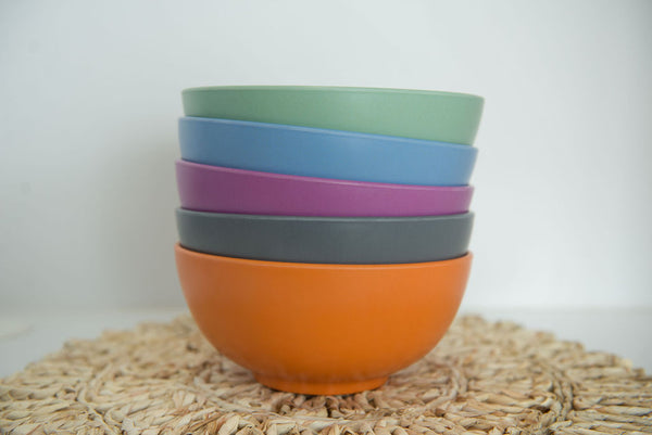 Bamboo Dinnerware Bowl Set - 5 Bowls