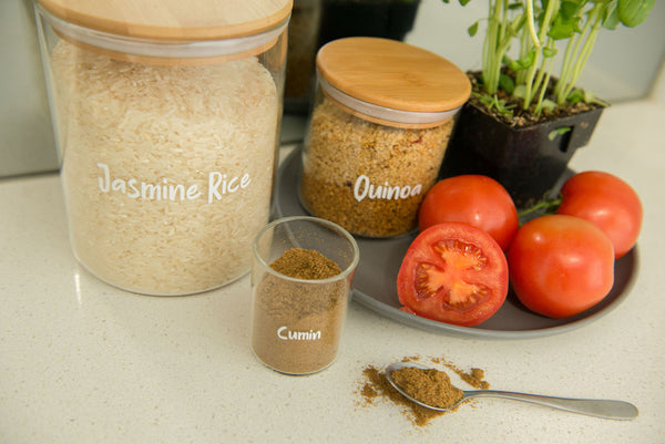 Small Pack - Bamboo Lids, Glass Storage Jars