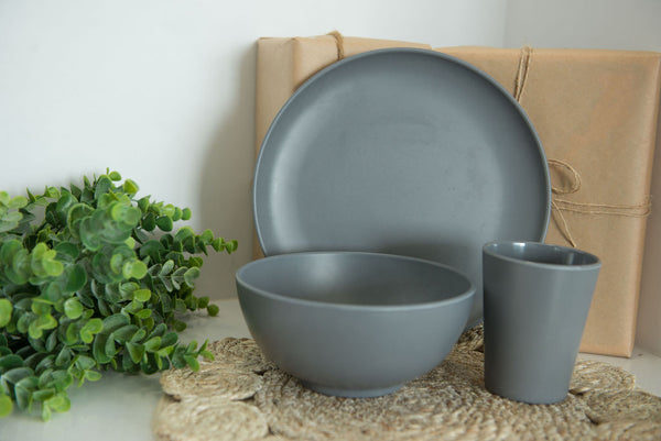 Bamboo Dinnerware Set - Storm Grey