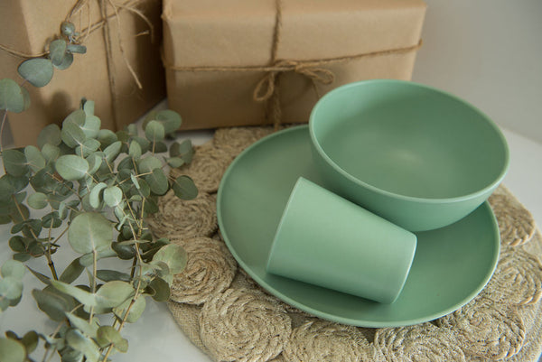 Bamboo Dinnerware Set - Forest Green