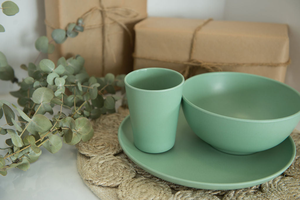 Bamboo Dinnerware Set - Forest Green