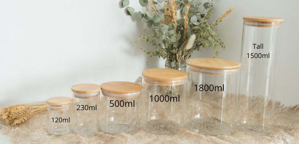 Large Pack - Bamboo Lids, Glass Storage Jars – Bamboo Ware