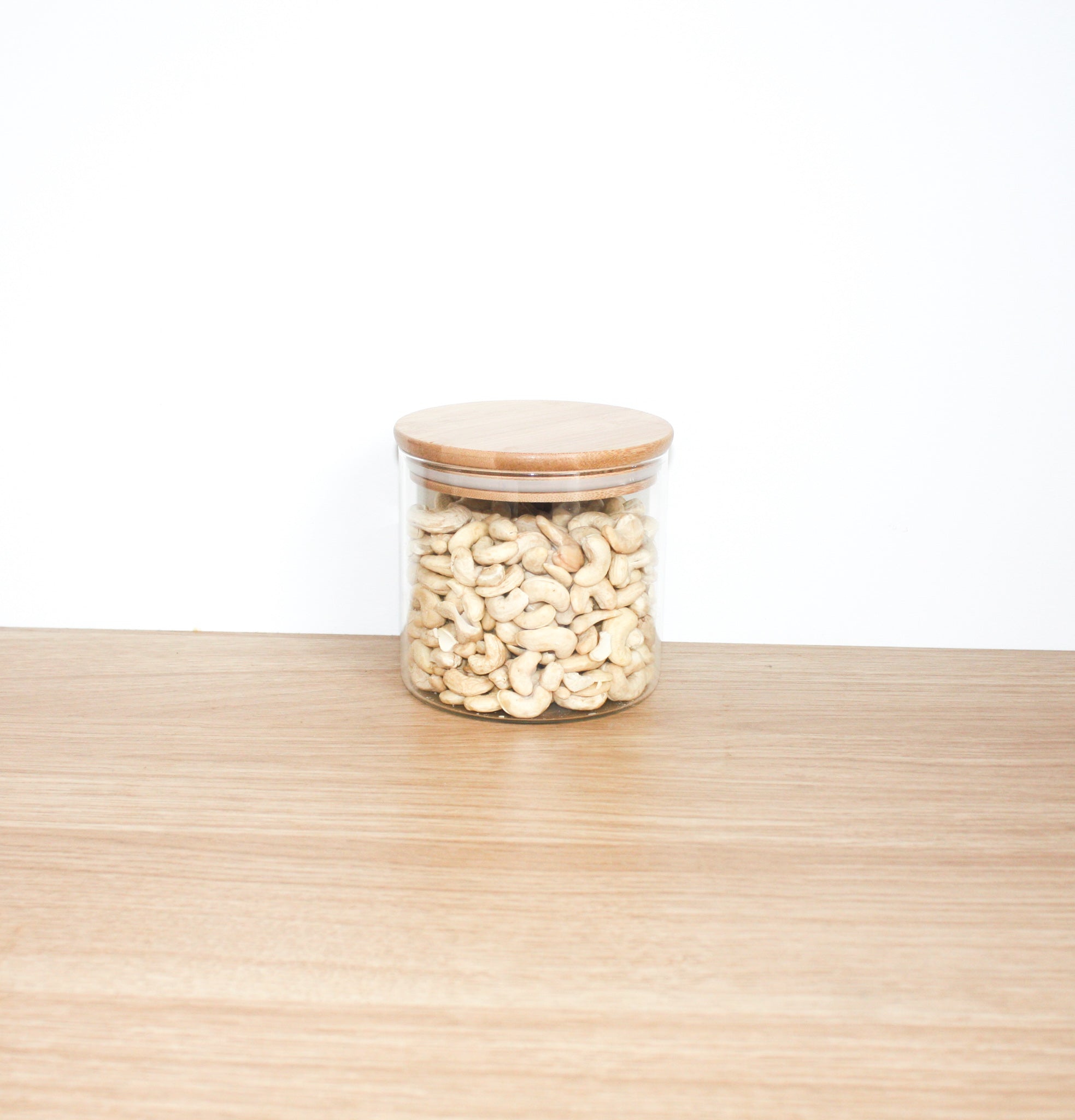 Bamboo Lid, Glass Storage Jar 500ml