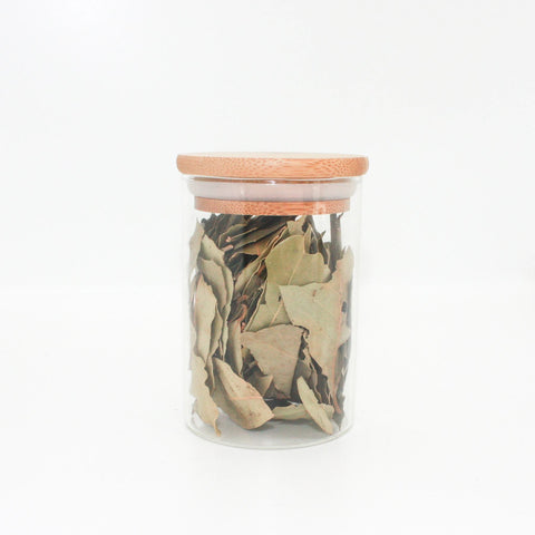 Bamboo Lid, Glass Storage Spice Jar 230ml