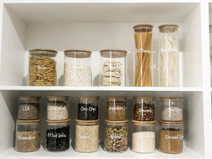 Large Pack - Bamboo Lids, Glass Storage Jars